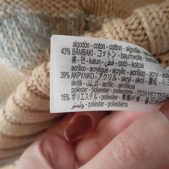 Zara Cotton Blend Oversized Striped Sweater - Picture 5 of 12